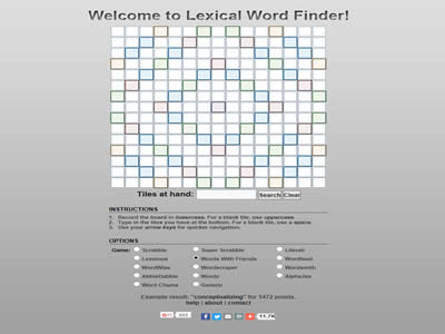 Lexical Word Finder Lexical Word Finder