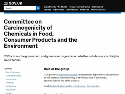 英国化学品致癌性食品、消费产品和环境委员会