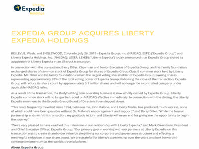 Liberty Expedia Holdings