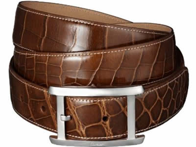 Cartier Crocodile Leather and Palladium Belt Cartier Crocodile Leather and Palladium Belt